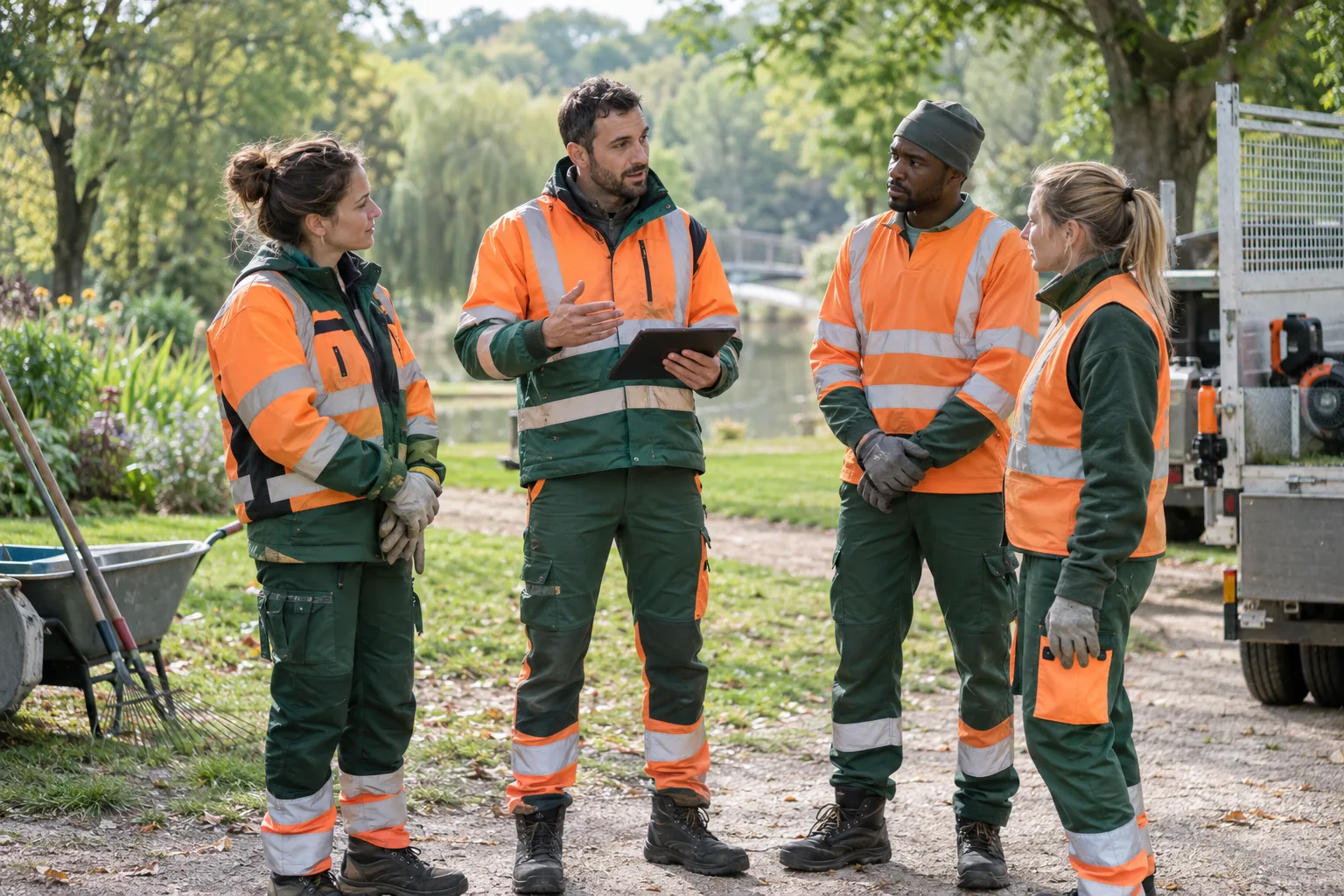Une équipe de professionnels des espaces verts